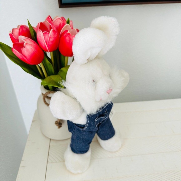 VTG 13" Circus Circus Las Vegas Reno Bunny Rabbit Stuffed Animal Plush Overalls - Picture 8 of 10